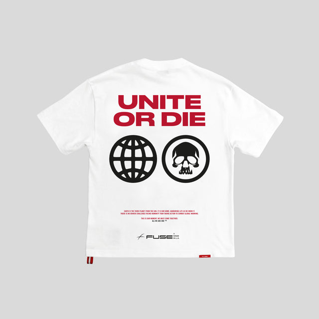 "Unite Or Die" Tee - White
