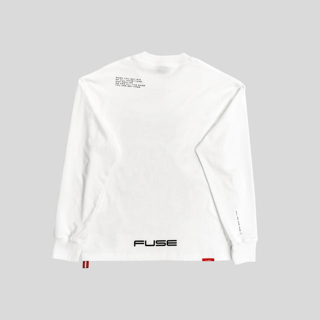 Red Box Bird Heavy Weight Mock Neck Tee - White