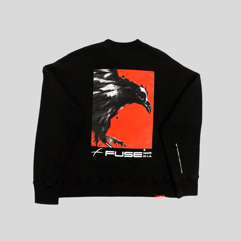 Red Box Bird Sweatshirt - Black