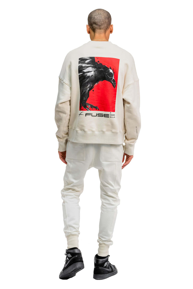 Red Box Bird Sweatshirt - Off White